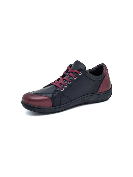 Leder Stiefeletten Damen Schwarz