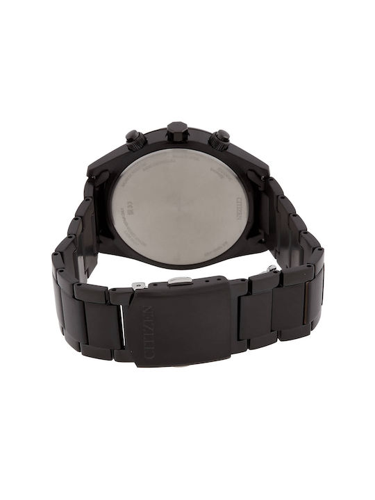 Citizen Watch Chronograph Battery with Black Metal Bracelet