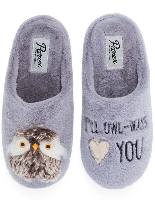 Parex Winter Women's Slippers in Gray color