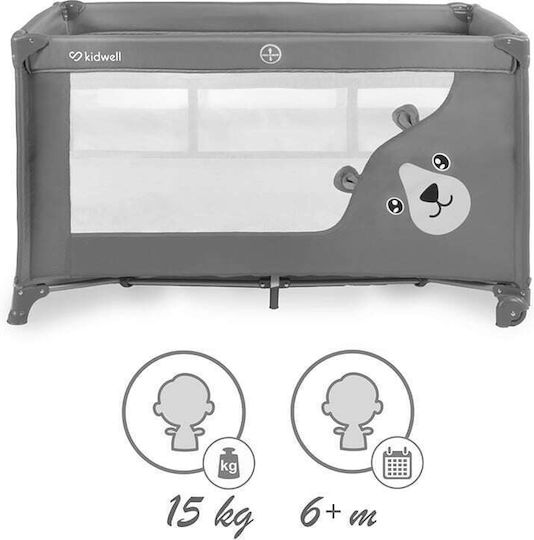 Kidwell Blissy Loc de joacă 2 Nivele cu Saltea Gri 125x65cm