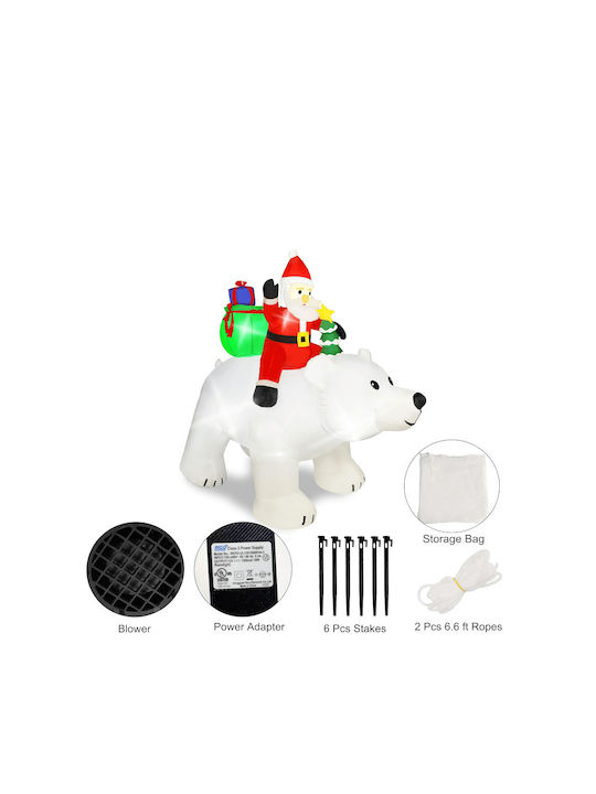 Inflatable Illuminated Santa Claus Electric Beige 180x130x80cm