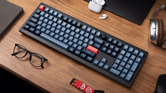 Keychron V6M-D3 Max QMK/VIA V6M-D3 Wireless Gaming Mechanical Keyboard with Gateron Jupiter Brown Switches and RGB Lighting English US Carbon Black