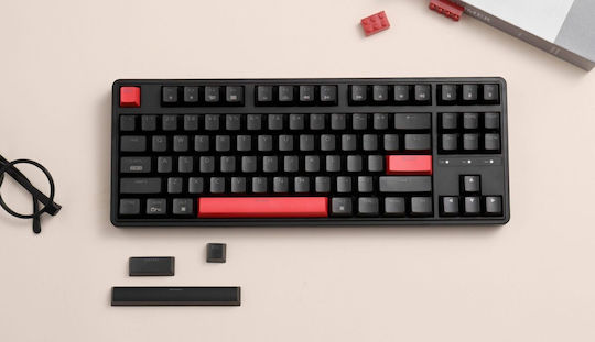 Keychron C3 Pro C3P-H1 Gaming Mechanical Keyboard Tenkeyless with Custom Red Switches and Illuminated Keys (English US)