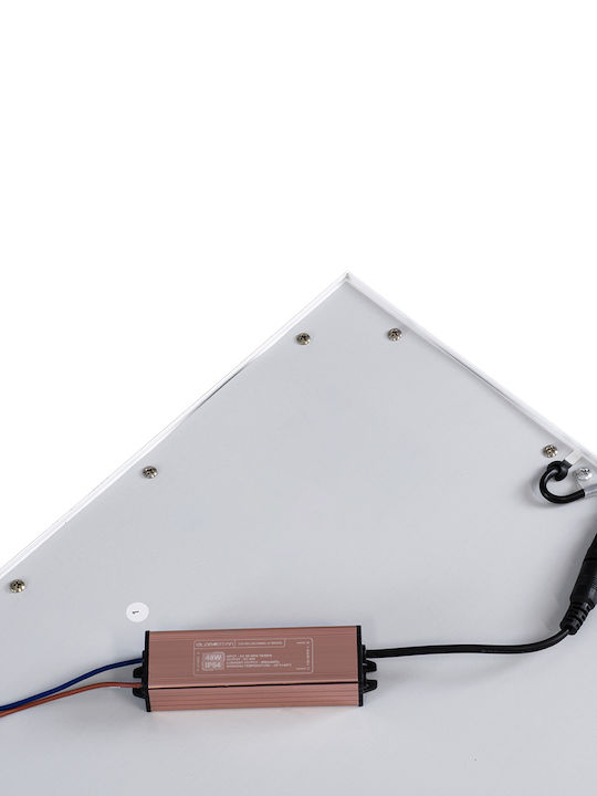 GloboStar Παραλληλόγραμμο Χωνευτό LED Panel 48W με Φυσικό Λευκό Φως 4500K 120x30εκ.