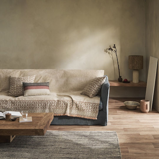 Gofis Home Indira Armchair Throw Chenille 180x180cm Grain Beige 258/04
