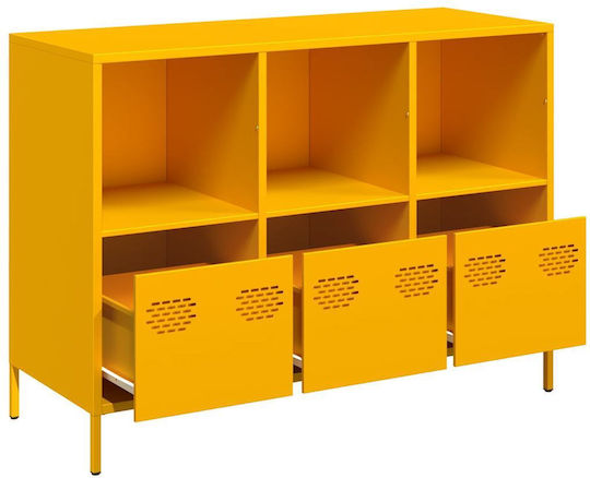 Μπουφές Schrank mit Schubladen Mustard 101.5x39x73.5cm