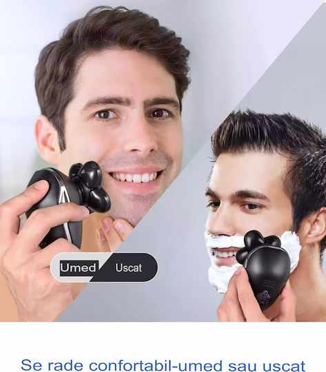 Trimmer de păr multifuncțional 5D Marske HM1688 5 în 1 pentru față, cap, corp, utilizare la duș, afișaj digital, impermeabil, 10 x 6 cm, negru