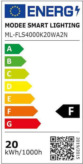 Modee LED Floodlight A2-series Slim 20W 120° 4000K 1800 Lumen ERP