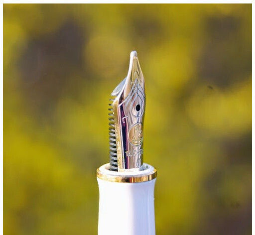 Pelikan Souveran M400 Tortoise Πένα Γραφής Extra Fine Λευκή με Μπλε Μελάνι