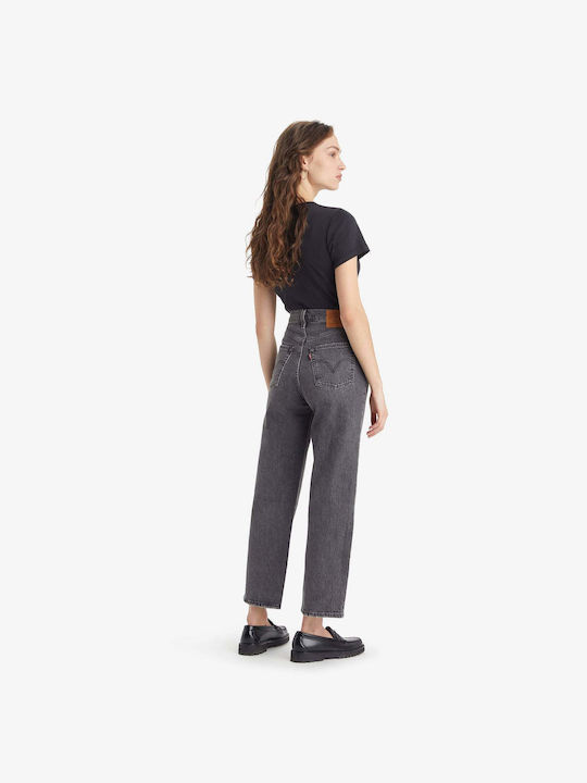 Levi's Ribcage High Waist Women's Jean Trousers in Slim Fit Black