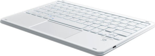 BlackView K2-W Wireless Bluetooth Keyboard with Touchpad for Tablet English US White