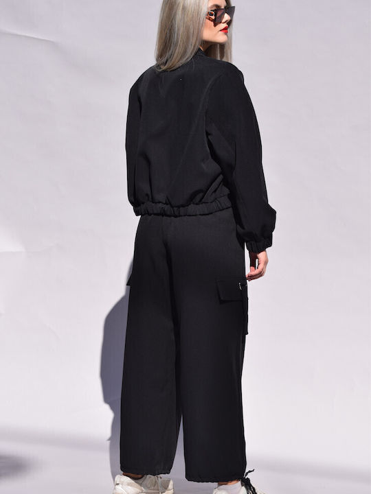Women's Black Set with Pants with Elastic
