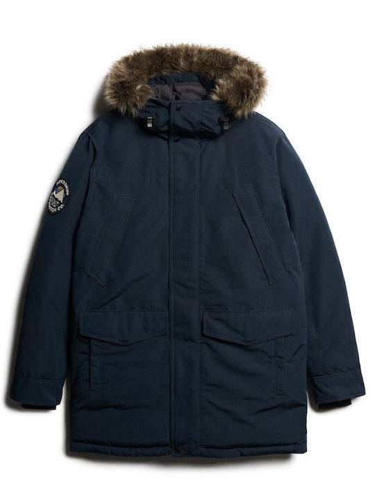 D3 Ovin Everest Winter Jacke Parka Marineblau