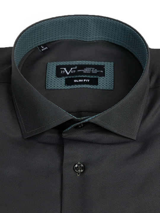 Long-sleeved Cotton Shirt Gray
