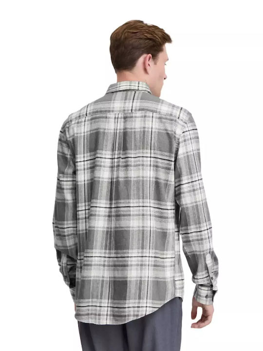 Long-sleeved Shirt Checked Gray