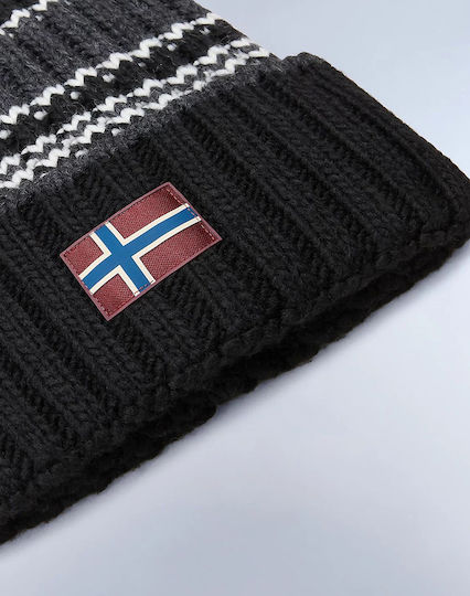 Beanie Ανδρικός Σκούφος Πλεκτός σε Μαύρο χρώμα