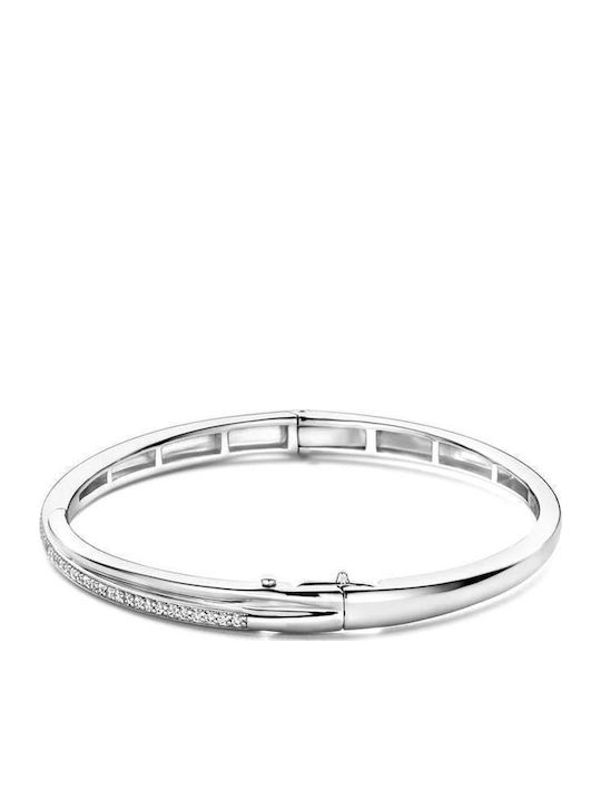 Ti Sento Damen Armband Handschellen aus Silber mit Zirkon