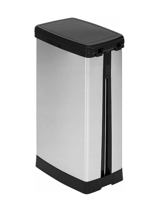 5Five Waste Bin Waste Plastic with Pedal Gray 40lt 1pcs