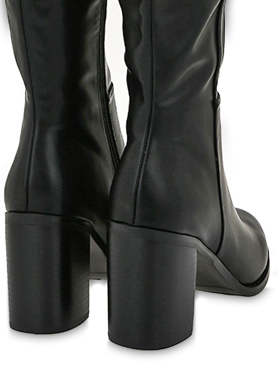 Seven Women's Boots with High Heel & Elastic Black