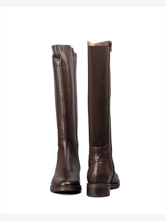 Leder Damenstiefel Braun