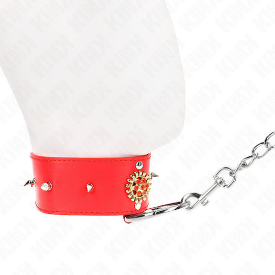 Kink Halsband in Rot Farbe
