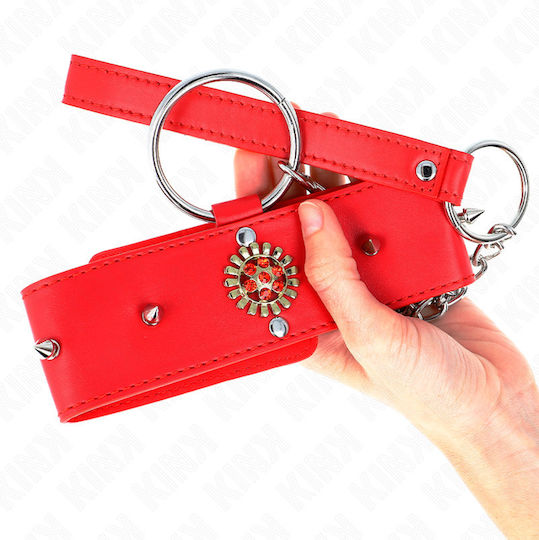 Kink Halsband in Rot Farbe