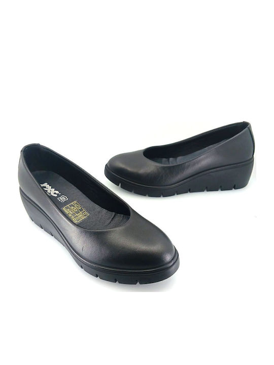 Lederne Damen Ballerinas in Schwarz Farbe