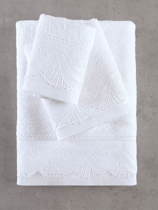 Rythmos Bath Towel Set 3 pcs Hypatia Ecru Weight 500gsm