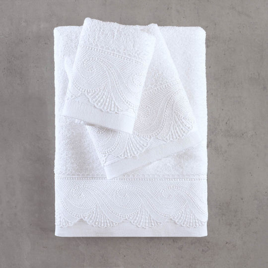 Rythmos Bath Towel Set 3 pcs Hypatia Ecru Weight 500gsm