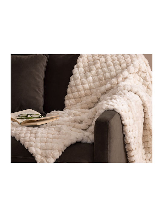 Atmosphera Ariel Κουβέρτα Γούνινη Μονή 160x120εκ. Beige