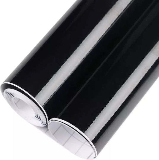 Full Car Wrap Film Thermoplastic "bubble Free" Technology Black Color Glossy Finish Size 3.0m X 1.52m