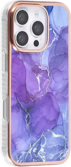 Tuniq Iphone 16 Pro Silicone Θήκη Σιλικόνης Marble Purple