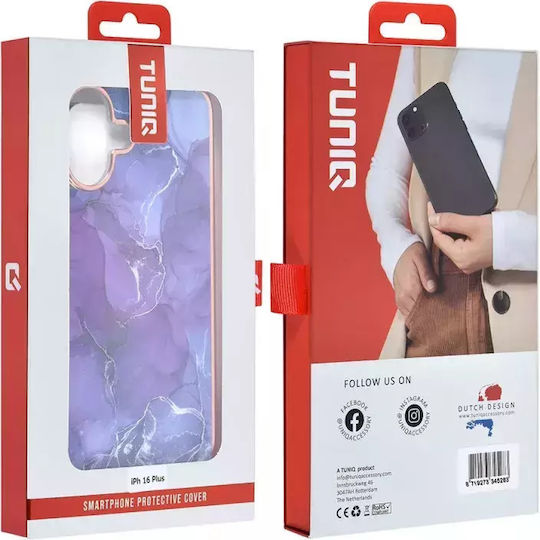 Tuniq Iphone 16 Plus Silicone Θήκη Σιλικόνης Marble Purple