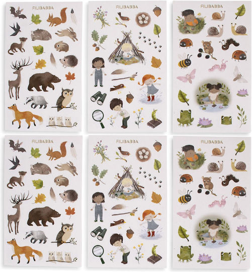 Filibabba Stickers Forest Friends for Children 3+ years Years