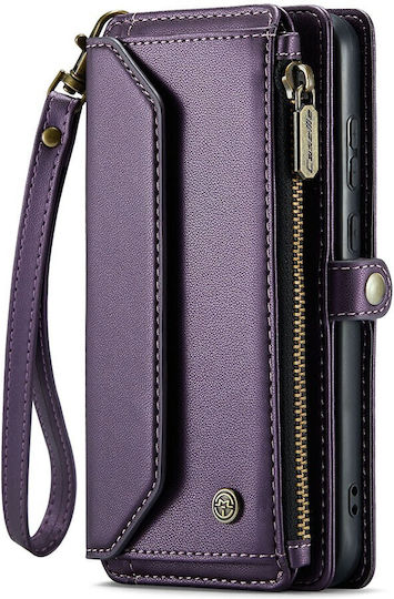 Θήκη Caseme Samsung Galaxy A55 5g Rfid Leather Wallet Λουράκι Ώμου Μωβ