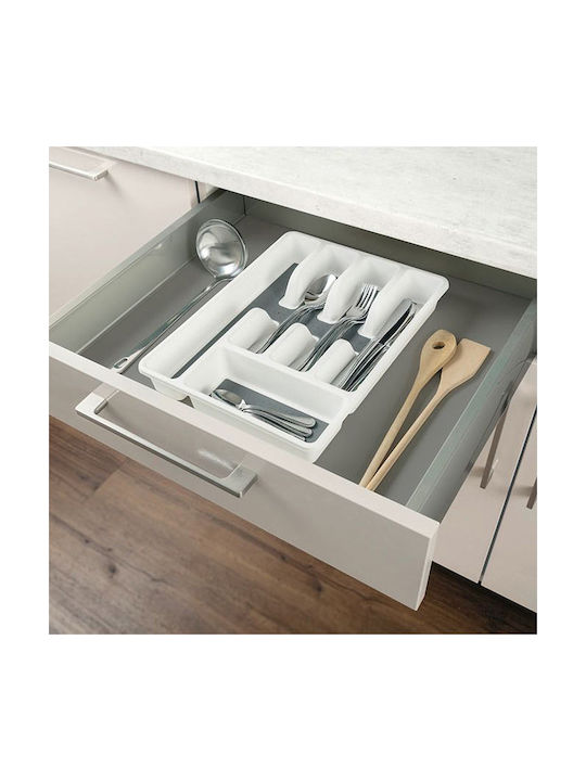 Wenko Plastic Drawer Cutlery Tray 36.5x26.5x5cm White