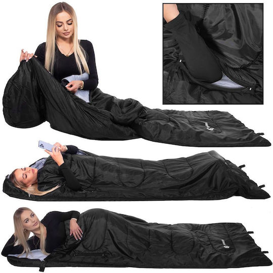 Springos Sleeping Bag Μονό Καλοκαιρινό Black