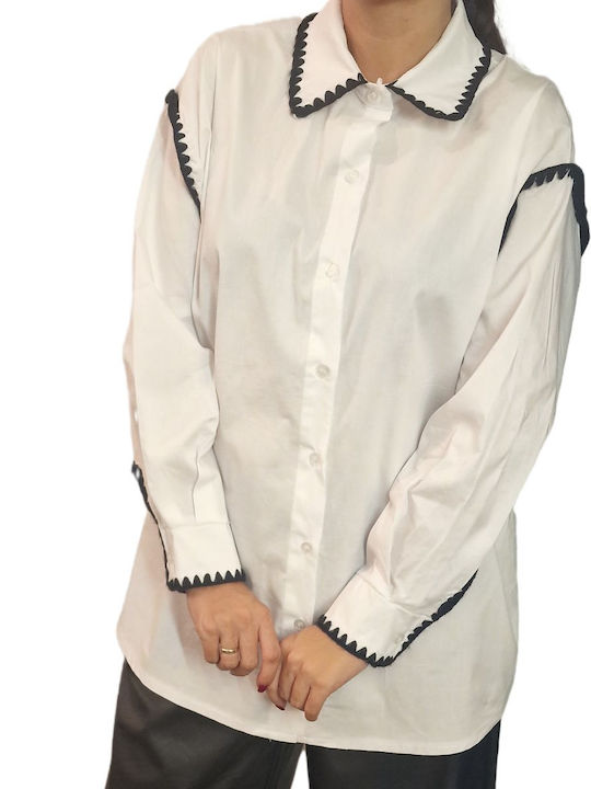 Women's Long Sleeve Shirt White