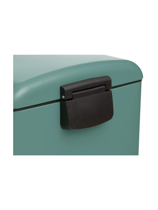 5Five Waste Bin Waste Metallic with Pedal Green 30lt 1pcs