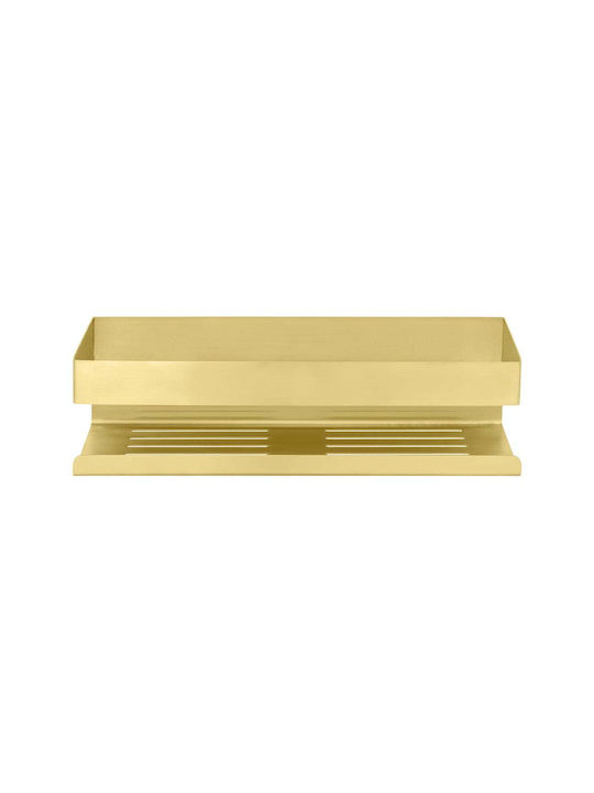 Wenko Montat pe perete Raft Baie Metal 30x10.5x8cm Gri
