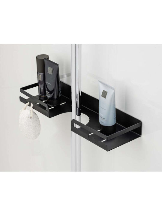 Wenko An der Wand montiert Badezimmerregal Metallisch 35.5x10.5x4cm Schwarz