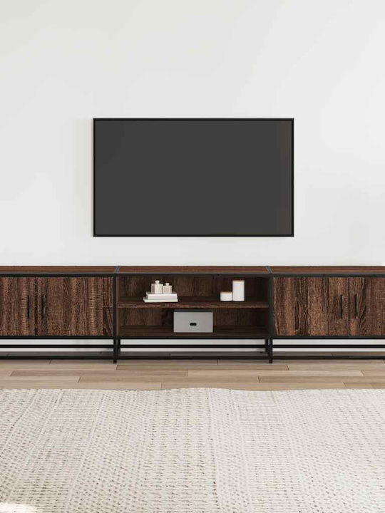 TV-Möbel aus Metall & Holz Brown Oak L210xB35xH41cm