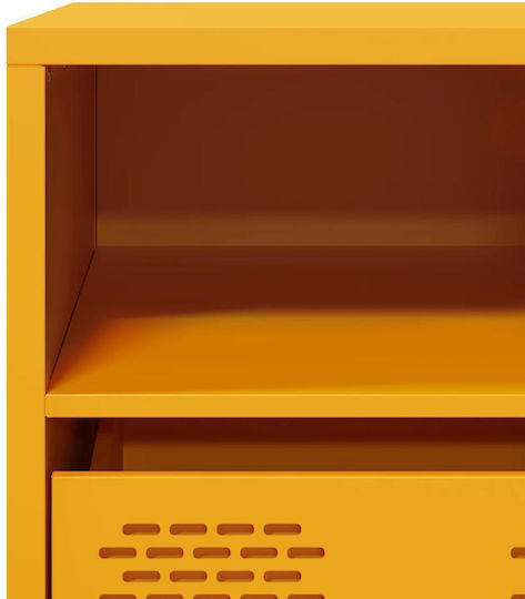 Metal TV Stand Mustard Yellow M68xD39xH43.5cm