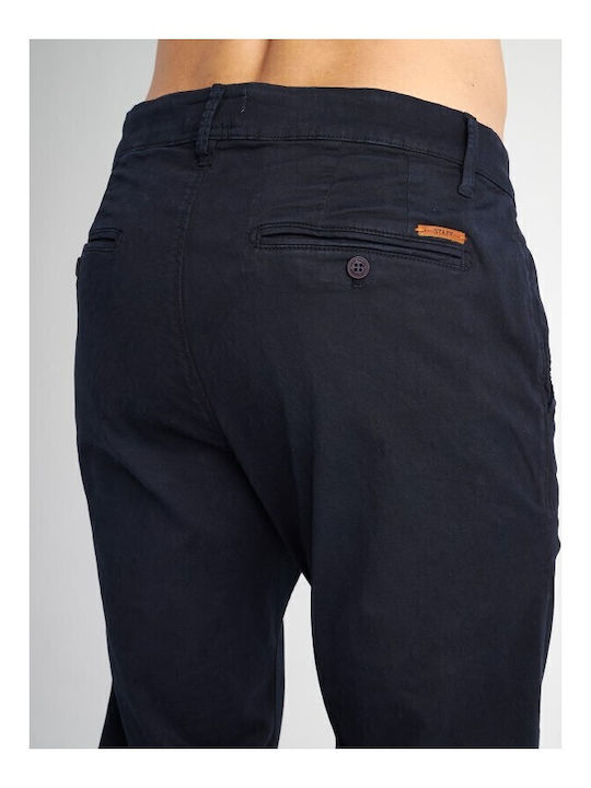 Culton Trousers Chino Elastic in Regular Fit Blue