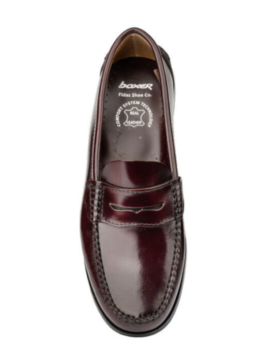 Mocasini barbati in Burgundy Culori