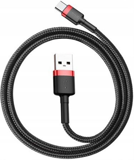 Baseus Cafule USB 2.0 Kabel USB-C männlich - USB-A 18W Rot 0.5m (CATKLF-D91)