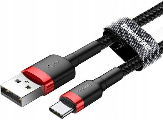 Baseus Cafule USB 2.0 Kabel USB-C männlich - USB-A 18W Rot 0.5m (CATKLF-D91)