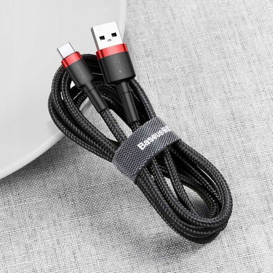 Baseus Cafule USB 2.0 Kabel USB-C männlich - USB-A 18W Rot 0.5m (CATKLF-D91)