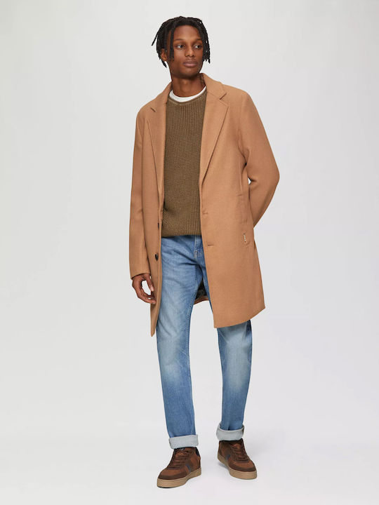 s.Oliver Men's Half Coat Camel