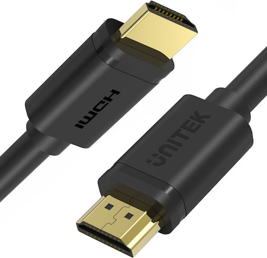 Unitek 4k C1101bk Black HDMI 2.0 Premium High Speed 4K 60Hz HDR Cable HDMI male - HDMI male 0.3m Μαύρο